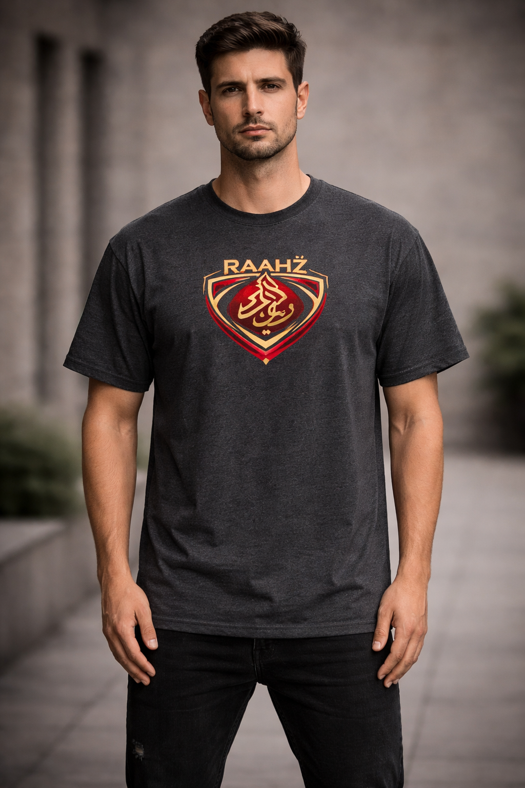 RAAHZ Crest Printed Premium cotton T-shirt for men