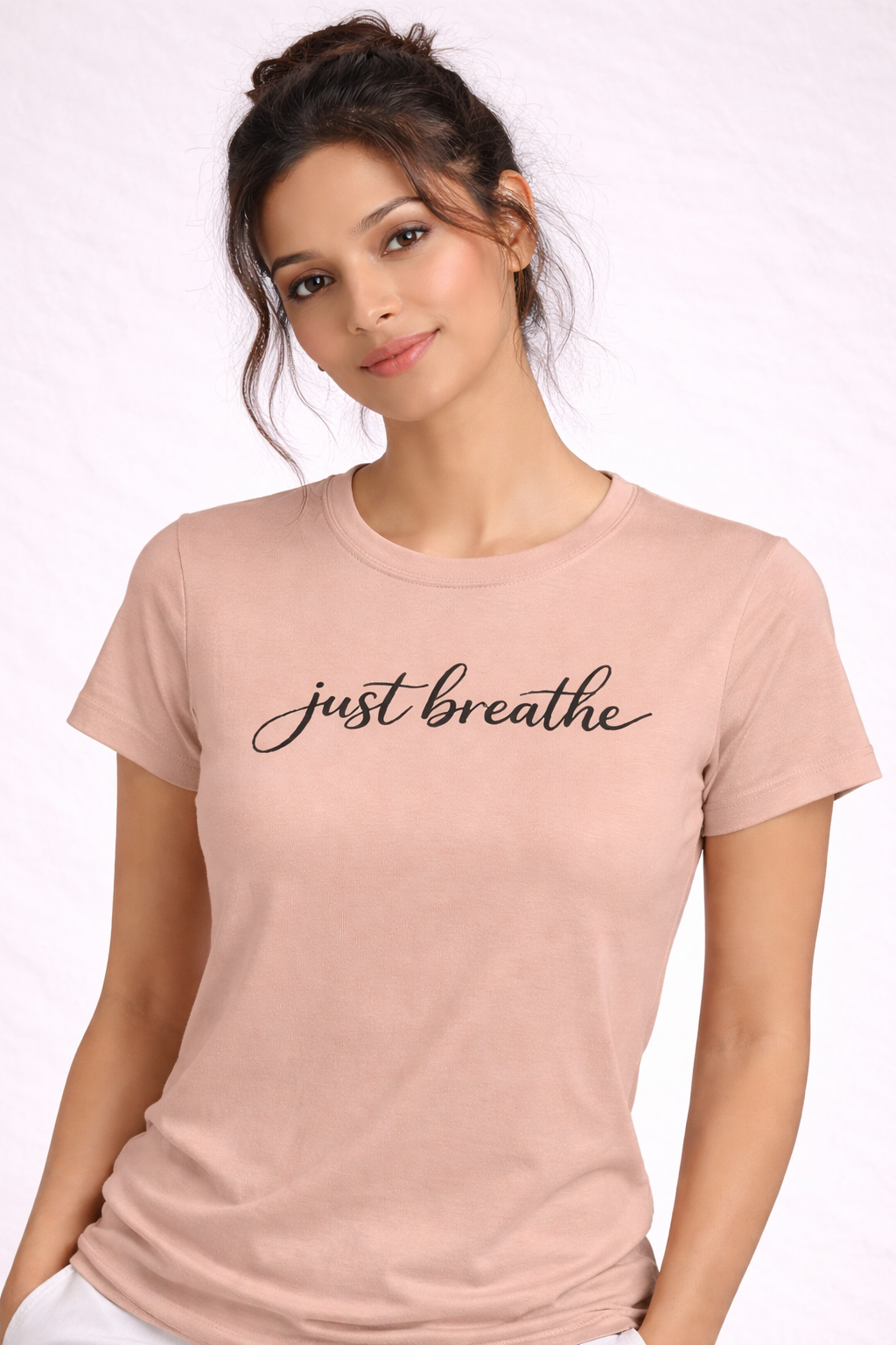 Just Breathe Printed Premium cotton T-shirt for Women