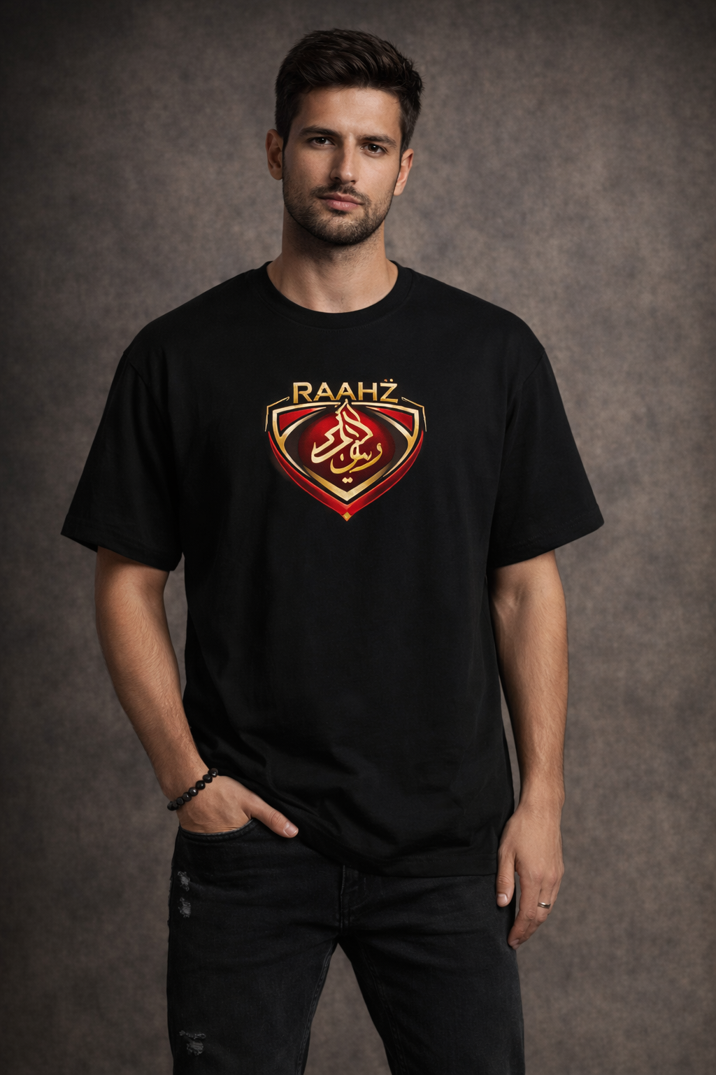 RAAHZ Crest Printed Premium cotton T-shirt for men