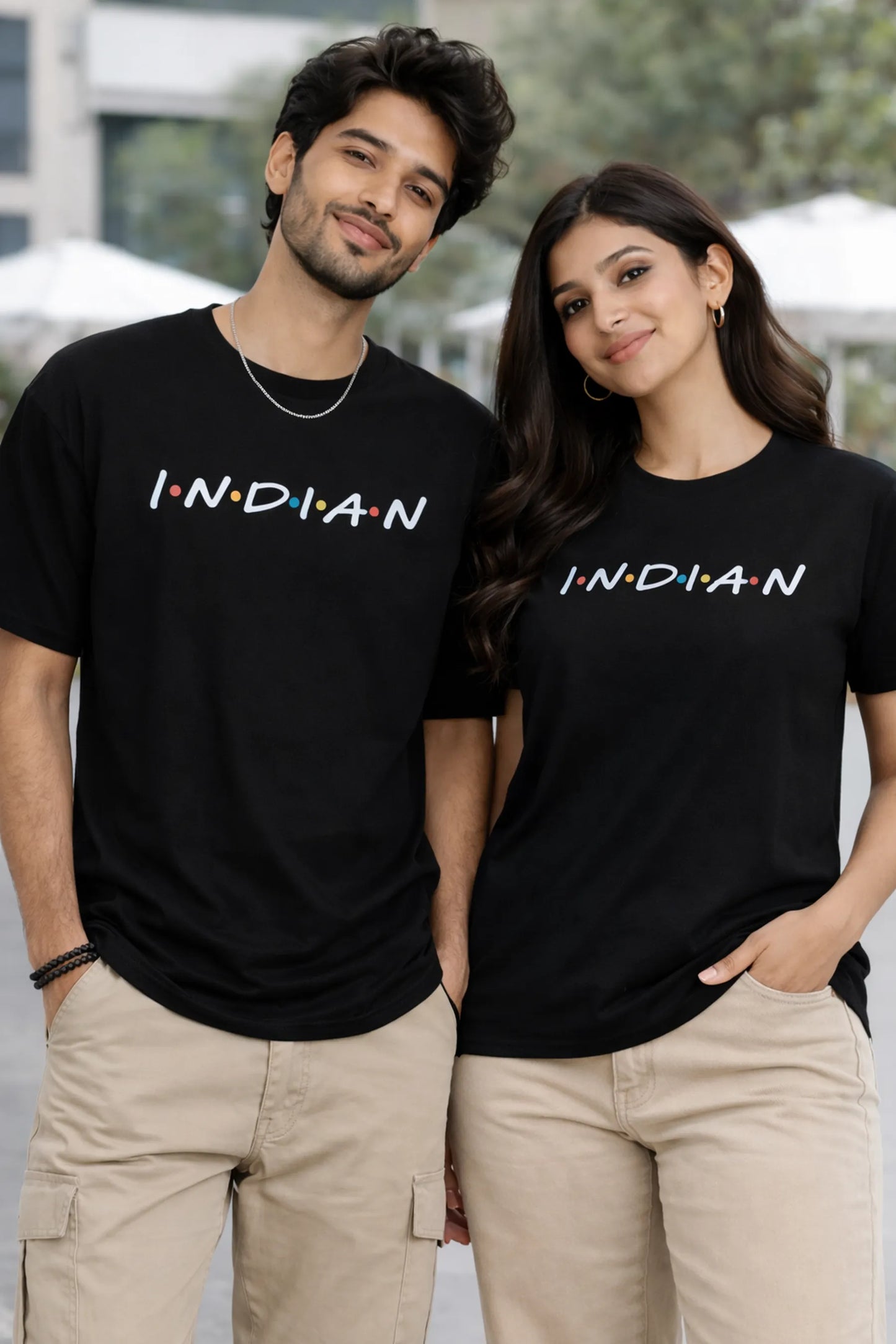 Indian Friends Style T-Shirt | Unisex Graphic Shirt| 220 GSM Premium Black Cotton T-shirt