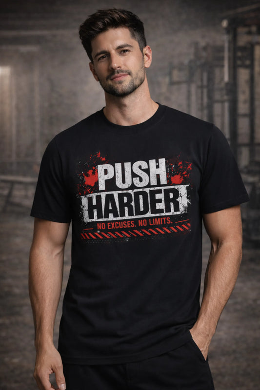 Push Harder Oversized T-Shirt for Men | Gym & Streetwear Edition